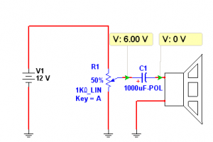Fig.6 Etapa de salida gen&eacute;rica con capacitor de acoplamiento