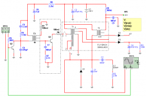 Fig.6 Circuito de salida horizontal con adaptador de impedancia