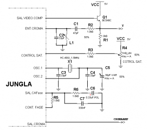 Fig.6 Circuito del preamplificador de croma